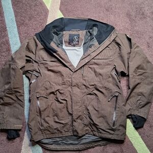 Aigle Actimum Jacket Coat Women's Large Brown Winter Ski Waterproof